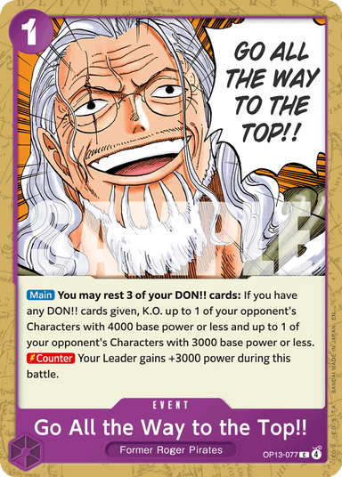 Go All the Way to the Top!!