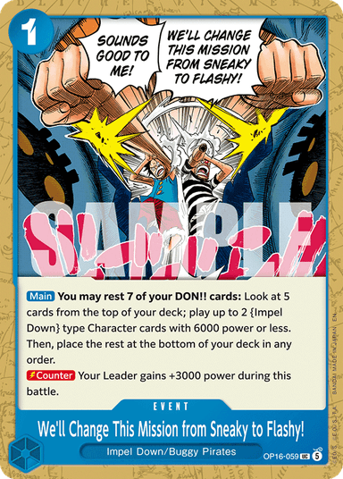 We'll Change This Mission from Sneaky to Flashy!