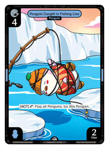Penguin Caught in Fishing Line