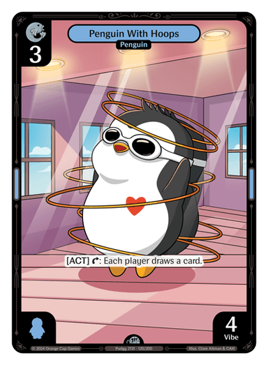 Penguin With Hoops