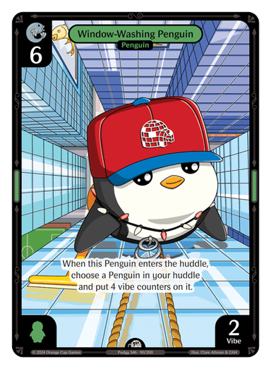 Window-Washing Penguin
